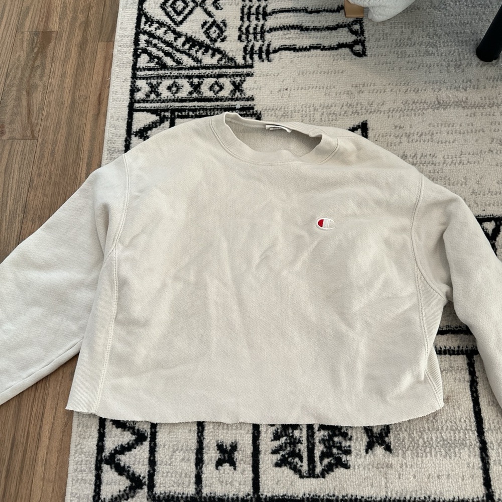 Champion cropped long sleeve sweatshirt
